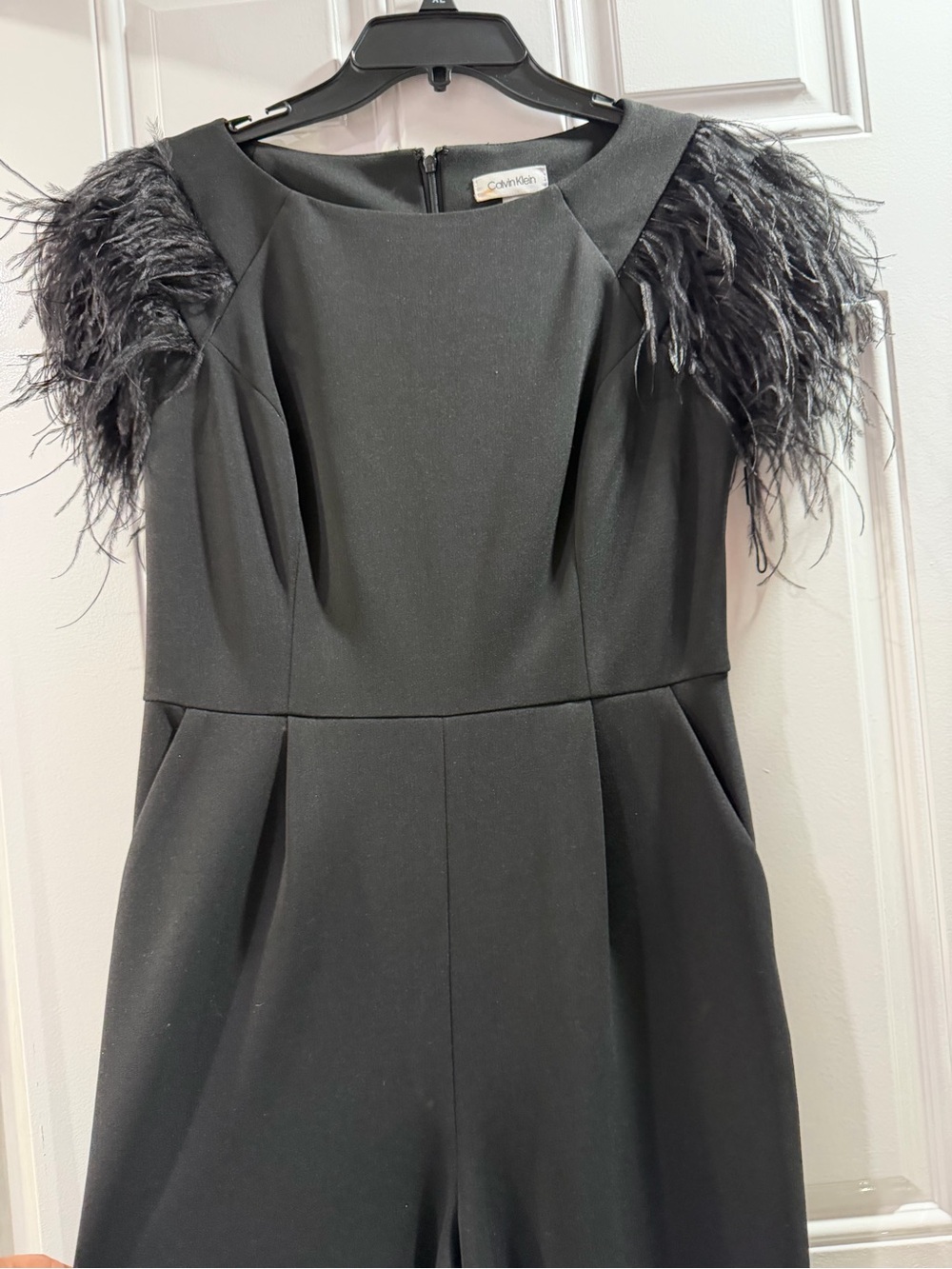 Calvin Klein Black Evening Dress with Subtle Texture